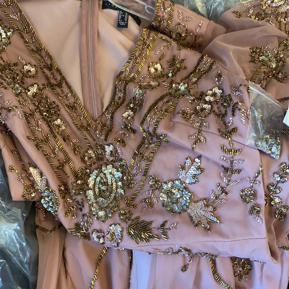 BHLDN FATIMA TEA ROSE AIDAN MATTOX DRESS - Picture 6 of 10